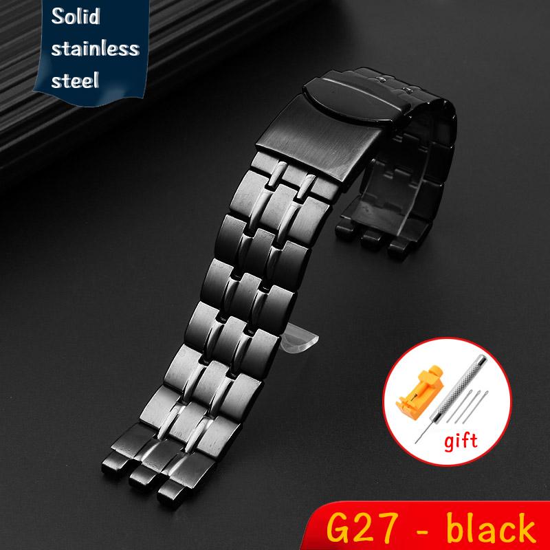 Para pulseira de metal de núcleo sólido Swatch corrente de relógio côncava convexa YCS Yas YGS relógio de aço masculino e feminino pulseira de cerâmica