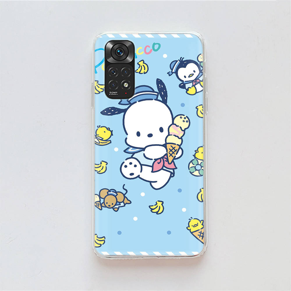 

Чехол KT73 Pochacco для Samsung A04 A14 A23 A34 A54 M23 M33 M52 M53 Realme 10 9 C30S C35 C55 VIVO Y02S Y21 Y33S Y51 X80 Pro Прозрачный чехол Realme 10 Pro 5g капри