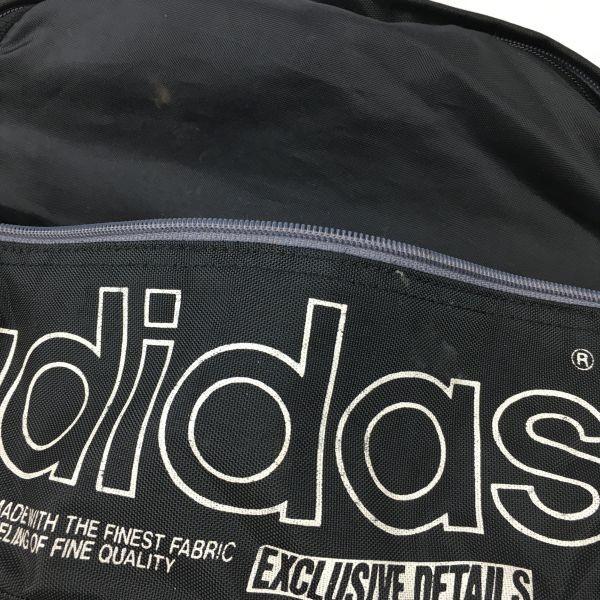 adidas Trefoil Backpack Black Nylon Material Separated Interior Design(USED)