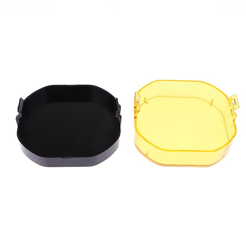 Led Work Light Cover Cube Cover Dustproof Yellow Black Lens Protection Cover For 40W Pods Fog Driving Lamp