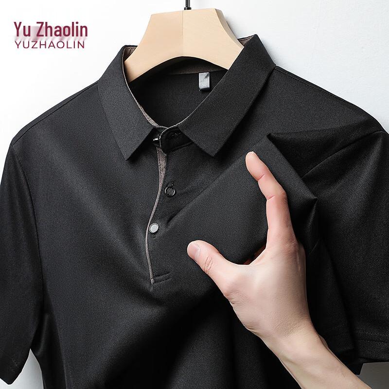 YUZHAOLIN Men s Seamless Short Sleeve Polo Shirt L