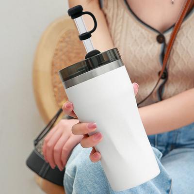 2 Peças Tampa de Palha Cor Sólida Grau Reutilizável Silicone Livre de BPA À Prova de Poeira Alimentícia Sem Derramamento