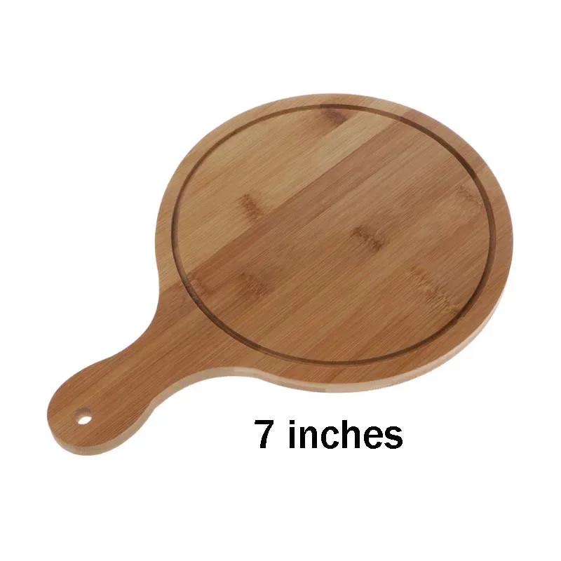 

New 7/8/9inch Durable Round Wooden Pizza Paddle Serving Board Making Peel Cutting Tray pizza Pan Kitchen Accessories Pizza Tray