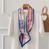 Luxury Design Silk Skinny Headwear Scarf Women Print Spring Neck Tie Hair Hand Bag Ribbon Wrist Belt Foulard Headband Lady