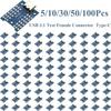 5~100 Stück USB 3.1 Typ-C Testplatine Buchse auf Buchse USB-C-Buchse PCB-Testvorrichtung für Typ-C-Datenkabel-Erkennungstest