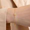 925 Sterling Silver Knot Bracelet - Gold Plated Cubic Zirconia Dainty Bracelet for Women, Elegant Minimalist Jewelry