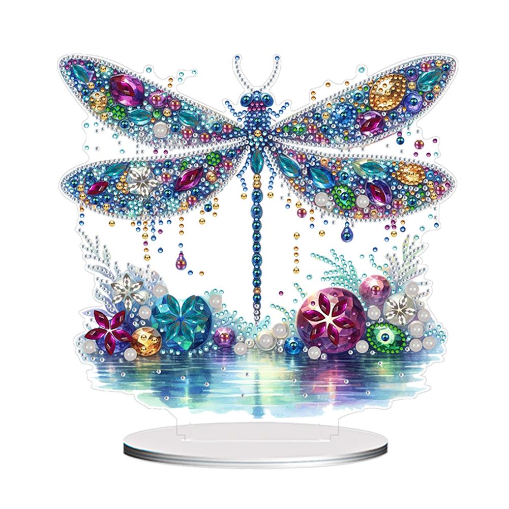 Acrylic Special Shape Peacock Diamond Painting Tabletop Ornaments Kit Diamond Painting Desktop Decorations for Home Office Decor