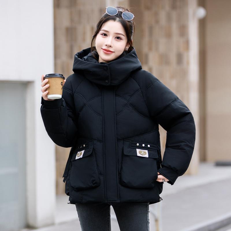 Anti-season thickened cotton-padded clothes women's short loose ins Hong Kong style down cotton-padded clothes student cotton-padded jacket new year