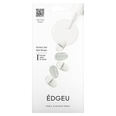 Vernis à ongles en gel parfait, ENT814, Glam White French, lot de 16 bandes