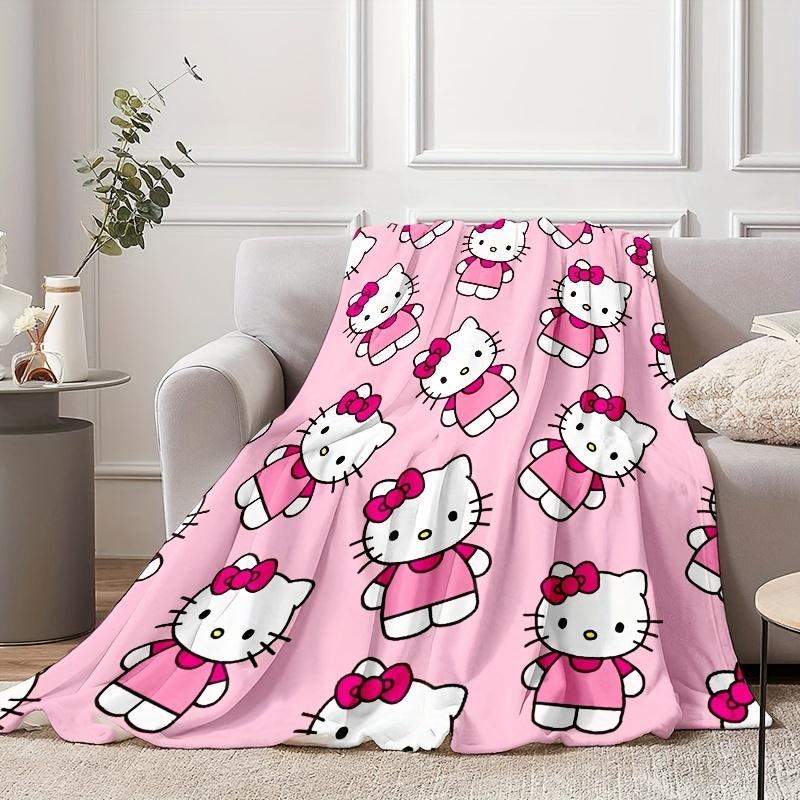 Sanrio Hello Kitty Pink Blanket Soft Fluffy Flannel Blanket Multi-Functional Blanket For All Seasons Home Leisure Blanket