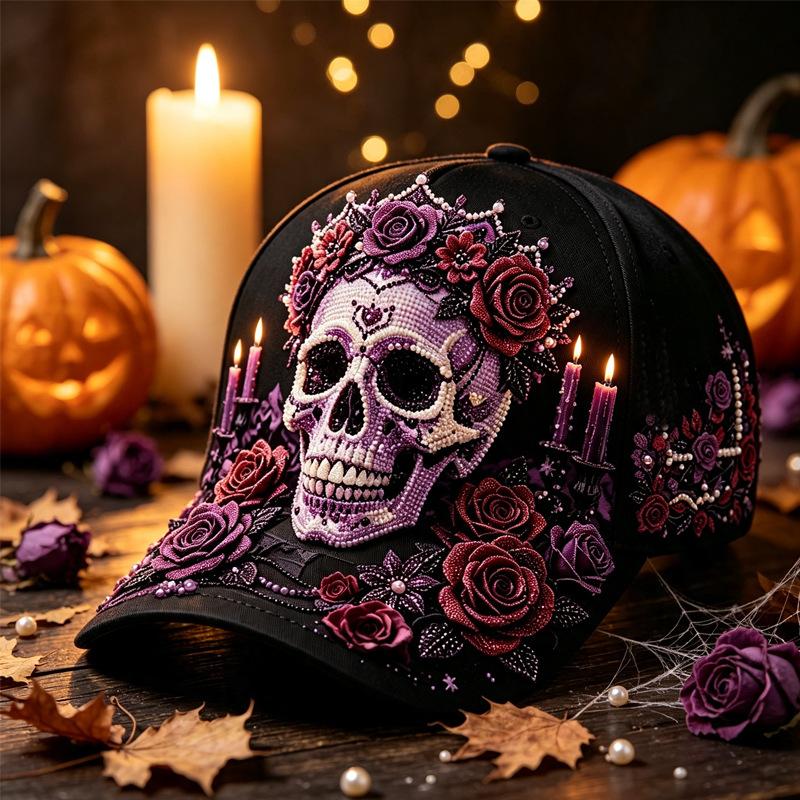 Halloween print baseball cap street accessory hat everyday casual sun hat