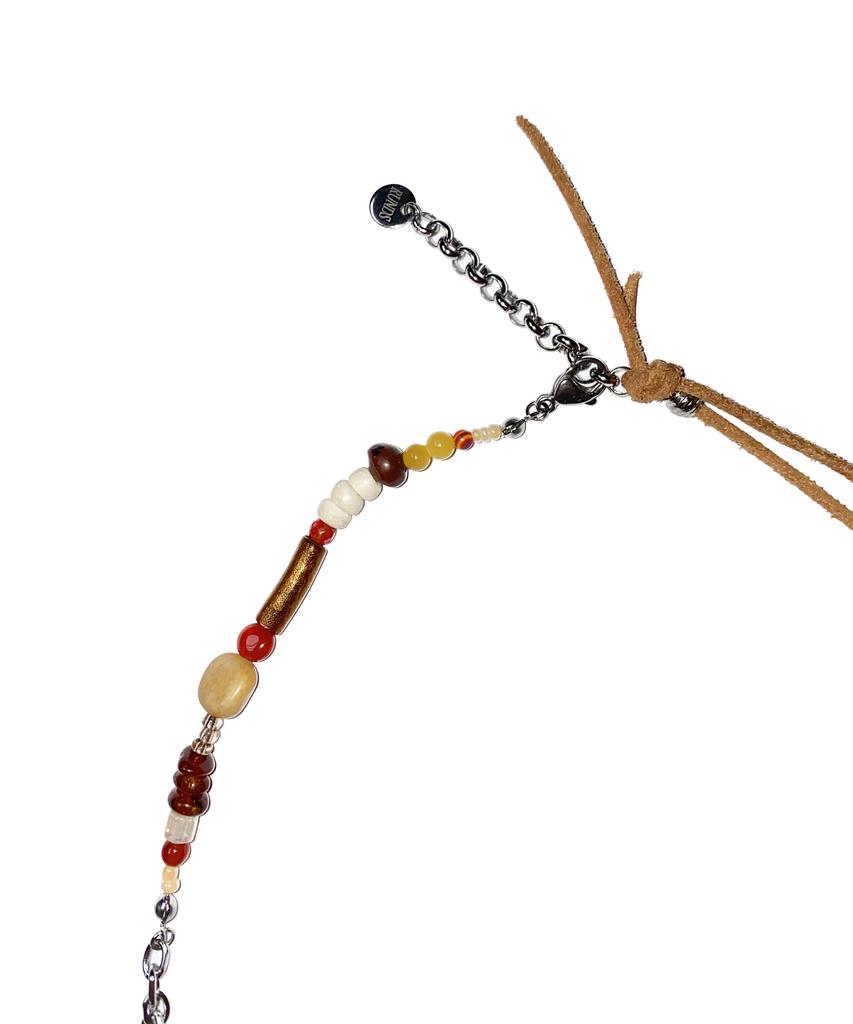 Runds 360 Karen Silver Brown Mix Necklace
