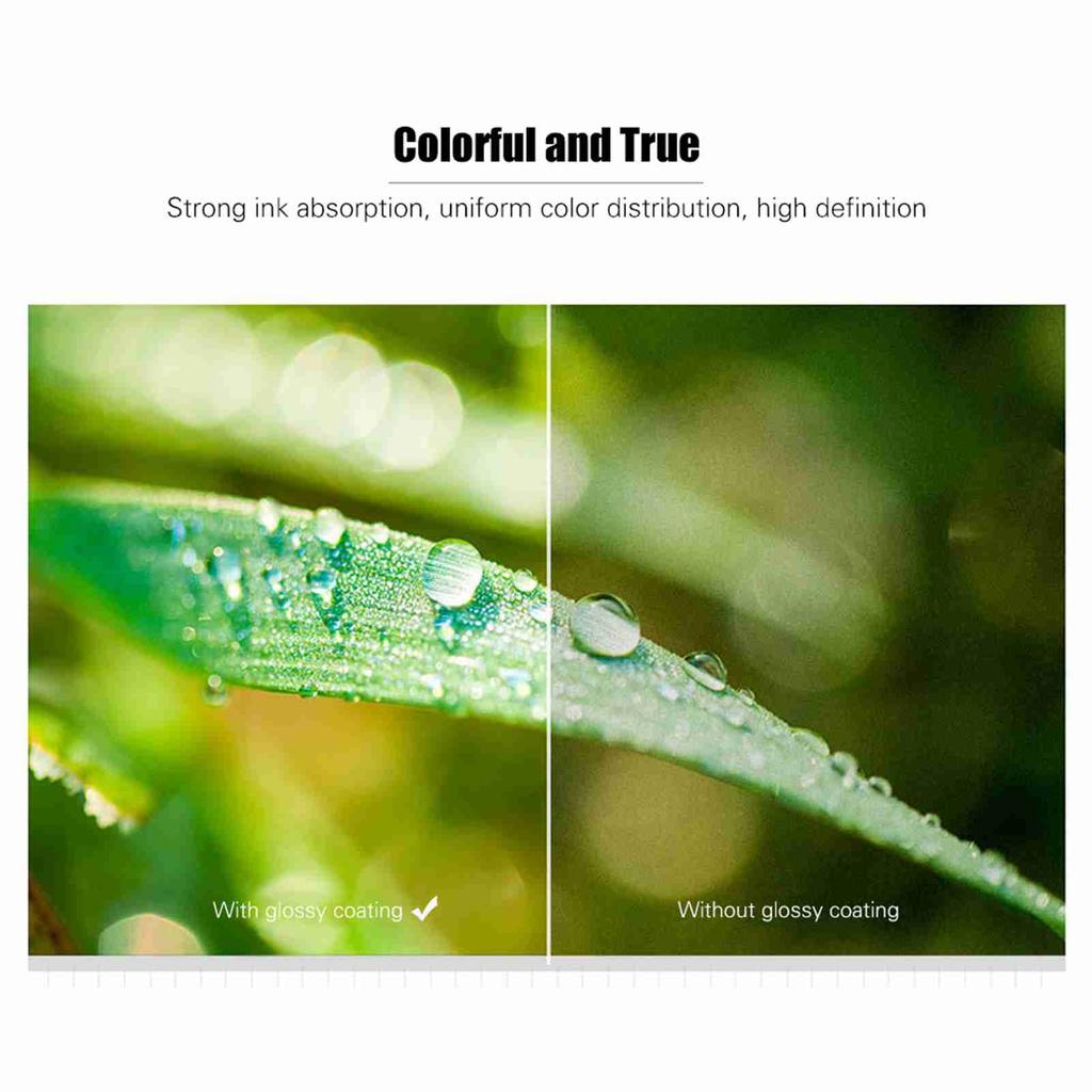 Professional A4 Size 20 Sheets Glossy Photo Paper 8.3 * 11.7 Inch 200gsm Waterproof Resistant High Gloss Finish Surface