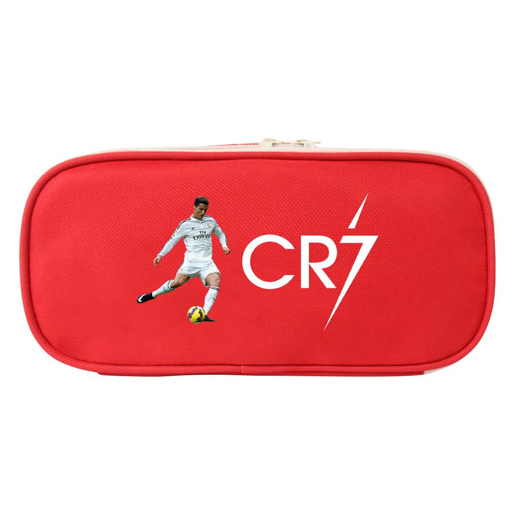 

Cr7 Canvas Pen Case Large Capacity For Students Gift Storage Organizer Red 1