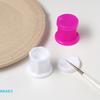Mini Plastic Octagonal Powder Liquid Nail Cup Wiyh Cap Nail Brush Cleaning Tools Liquid Power For Mixing Bowl Brush Holder Dish