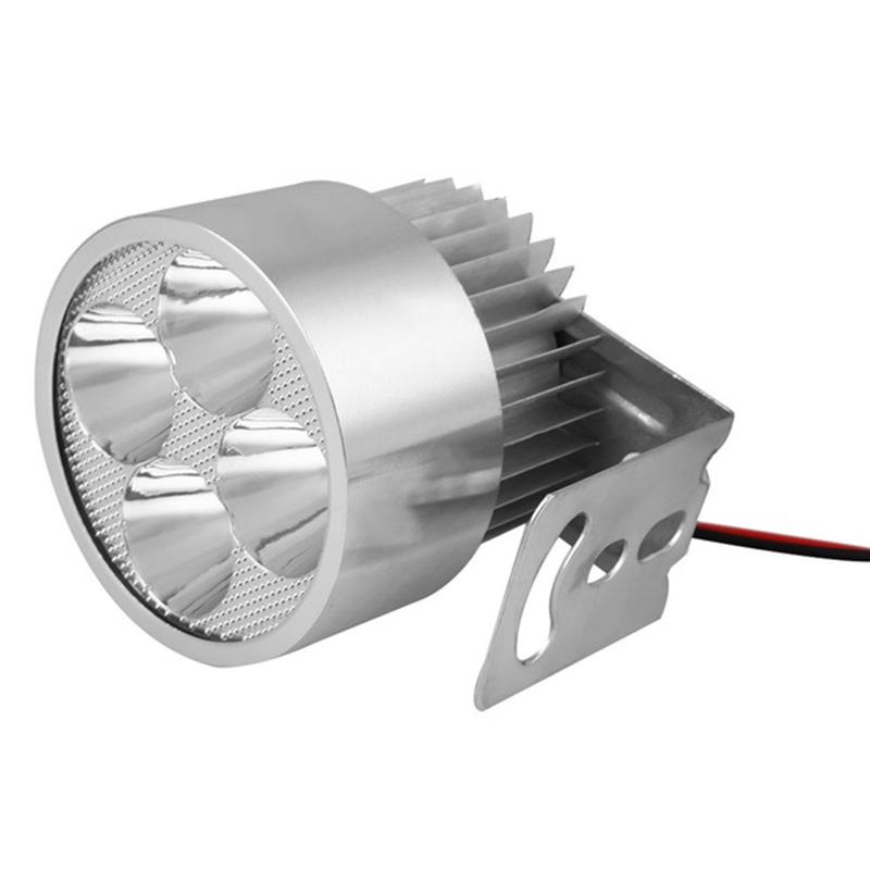 4LED Motorcycle Headlight Spot Light DRL Driving Fog Lamp Waterproof 12-85V