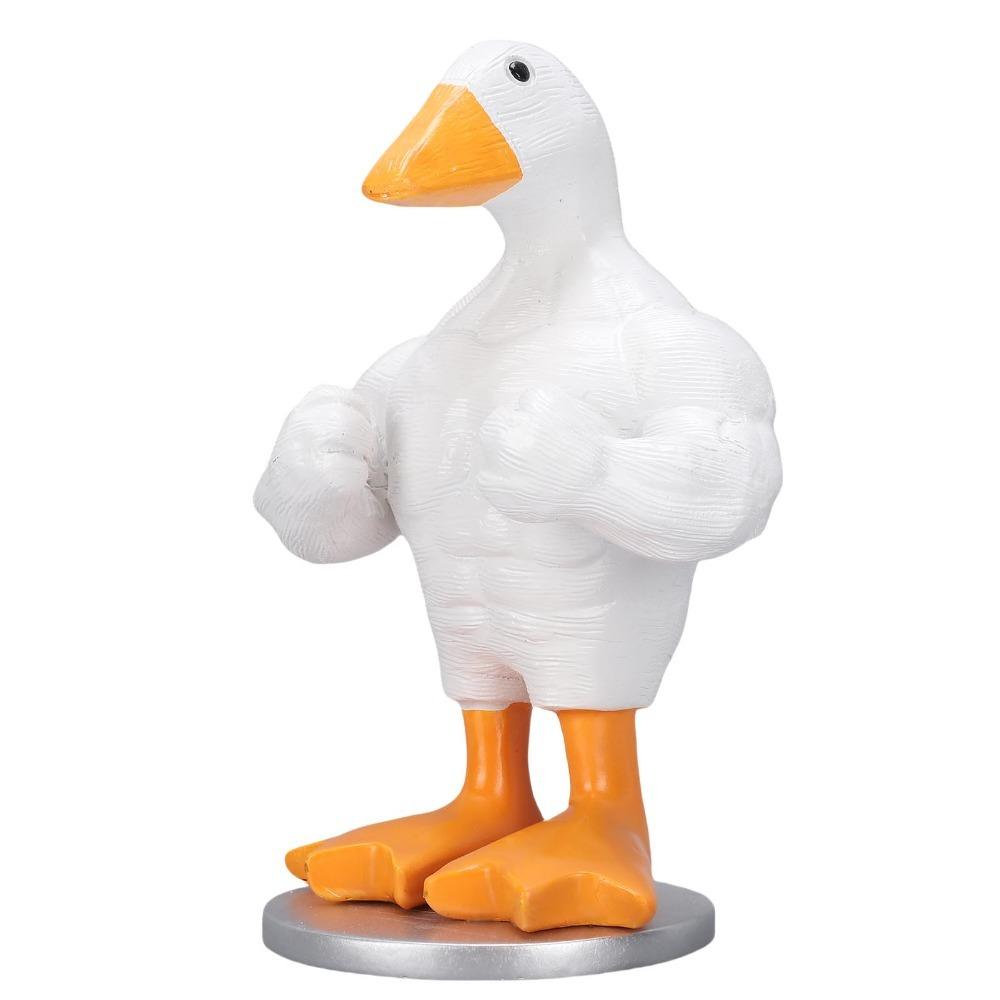 Resin Muscle Duck Statue Desktop Funny Fitness Duck Funny Muscle Duck Decor  Home