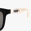 Puma Pu0016sa 001 Square Horn Rimmed Mirror Asian Fit Lightweight Sunglasses