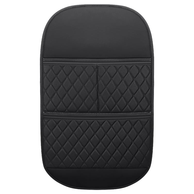 Premium Business Car Seat Backseat Leather Organiser Large 1pc, Waterproof & Stain Resistant Kickstand Backseat Protectors чёрный
