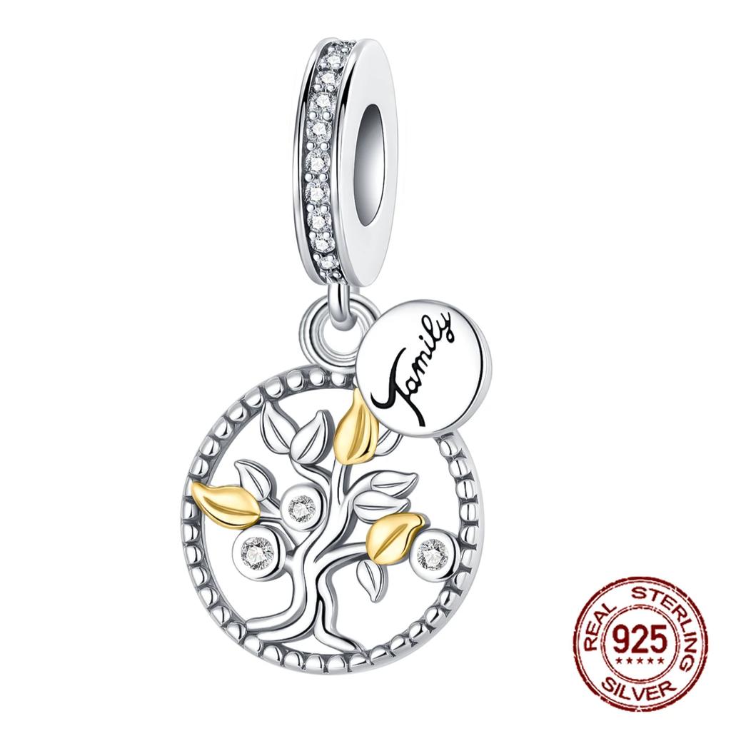 925 Silver Family Grandma Love You Mother Beads Pandent Charm Fit 4MM Hole Diameter Bracelet DIY Bead Ms Jewelry Gift