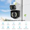 LS VISION Telecamera PTZ da 8MP Telecamera Wifi da 2.4GHZ Doppia lente Doppio schermo Ai Rilevamento umano Rilevamento automatico Telecamera di sorveglianza esterna wireless iCSee