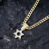 Versatile Punk Style Rhinestone-Inlaid Hip Hop Star Pendant Necklace in Zinc Alloy