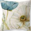 Retro American Plant Floral Print Linen Pillow Case Living Room Sofa Car Pillow Cushion