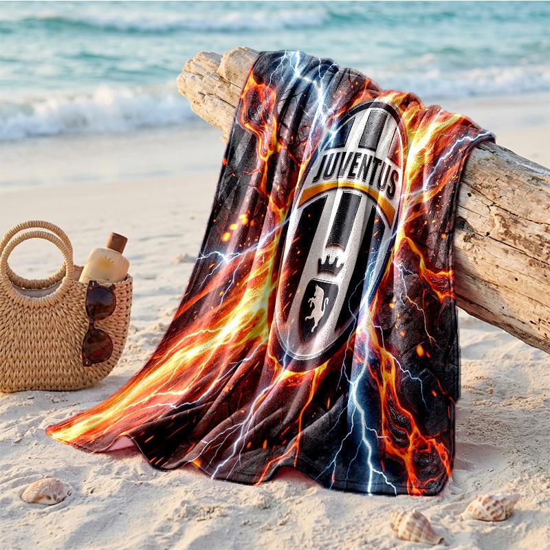 Asciugamano da Spiaggia in Microfibra con Stampa Juventus FC Asciugatura Rapida Assorbente Grande Asciugamano per Spiaggia Nuoto Viaggio
