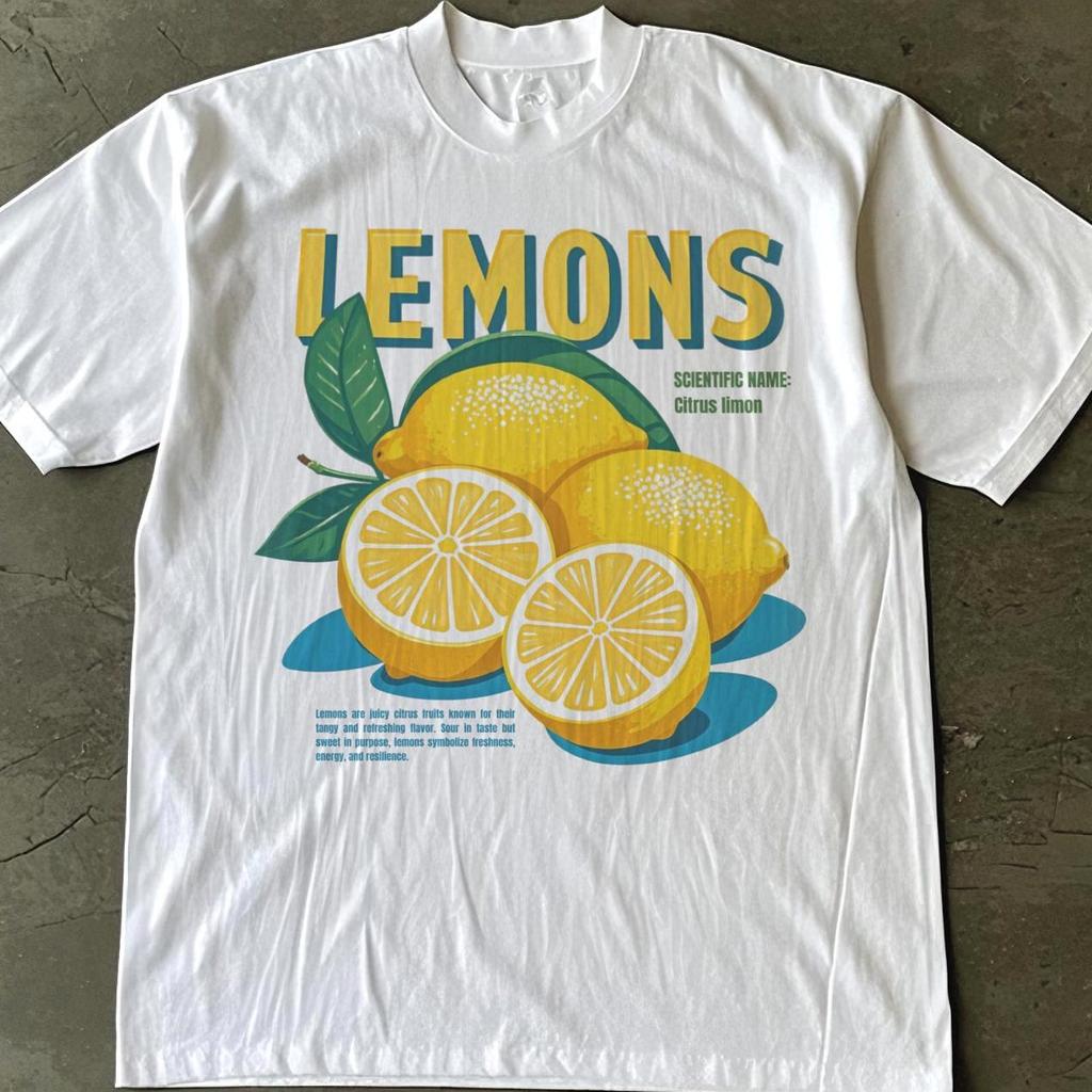 Vintage Lemon T-Shirt, Retro Fruit Graphic Tee, Summer Aesthetic Shirt, Cottagecore Lemon Shirt, 90s Nostalgia Fruit Tee, Fruit Lover Gift