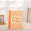 Halloween Themed Pumpkin Bags with Handles Fun Trick Or Treat Candy Pouches for Family Holiday Gift Wrapping