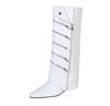 Women's Knee High Boots Fashion Pointed Toe Leather Boots Designer Zip Decorative Trouser Tube Boots for Women Knight Boot Botas