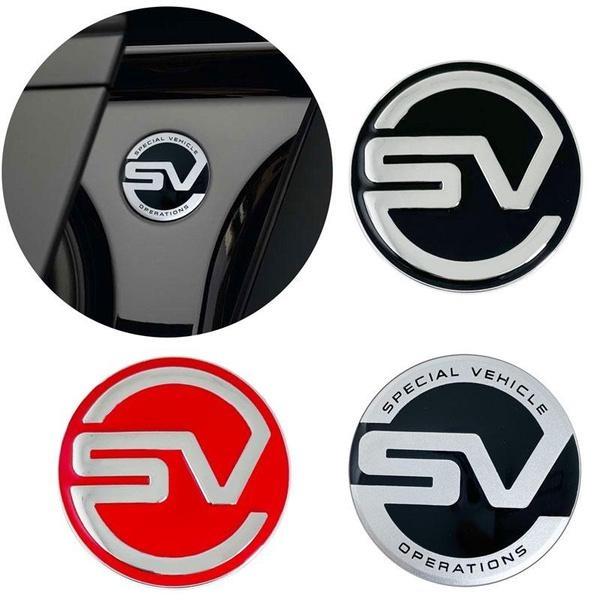 Car Accessories 3D Metal SV Logo Car Body Emblem Badge Sticker For Land Rover Range Rover Evoque Defender 2 Discovery Decor