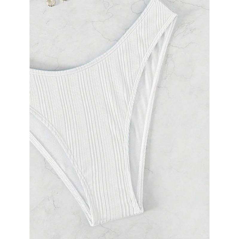 Women Solid Color Halter Neck Triangle Bikini Swimsuit For Swimming