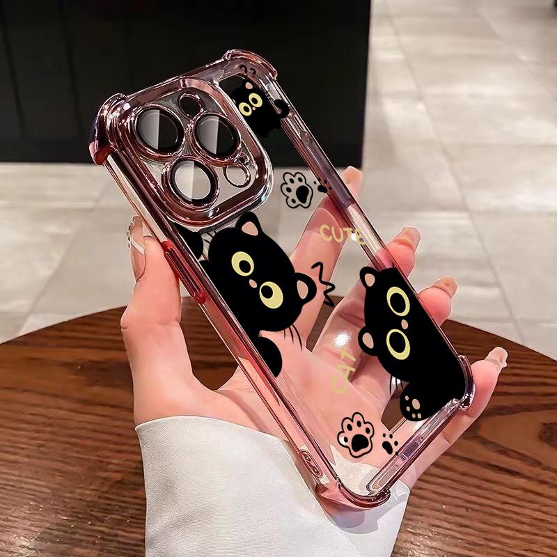 Hülle für VIVO V70 FE Y05 V60 Lite V50 V40 Y19S Y29 Y04 Y77E Y31 Y36 5G V30 Cartoon Niedliche Katzenkralle Hülle Silikon
