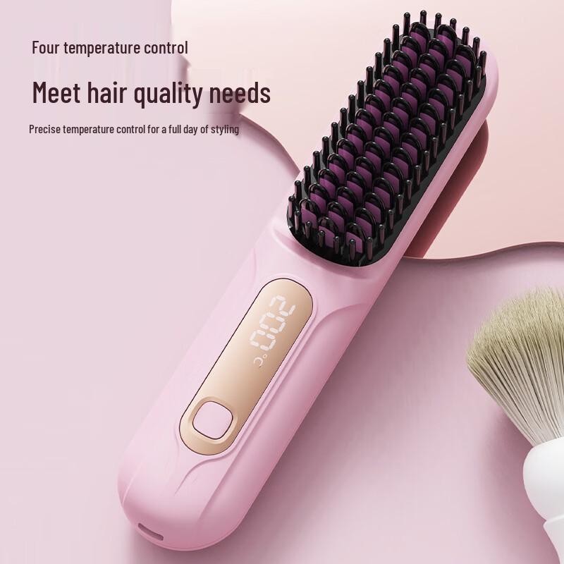 ZISIZ Wireless Negative Ion Hair Straightener Comb