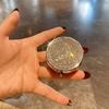 Portable Pill Box Medicine Organizer with Sparkling Rhinestones Dustproof Compact Design Pill Tablet Storage Holder