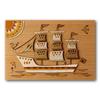 KINOWA "Sailboat" Wood-Paper-Art Original Handmade Kit Vehicle Made in Japan