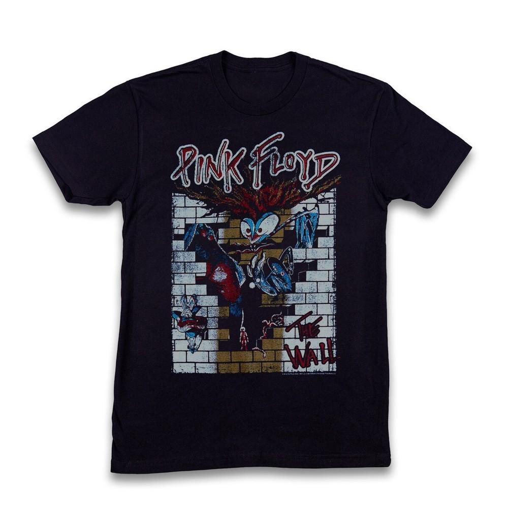 Pink FLoyd The Wall Cartoon T-shirt, Unisex Black Cotton T-shirt, Size S-5XL Unisex T-Shirt XXL