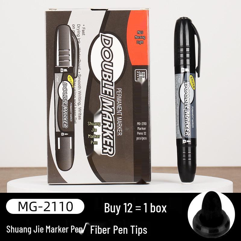 Chen MG Double-Ended Oil-Based Marker - Office & Construction Use, Thick & Thin Tips, Express Delivery