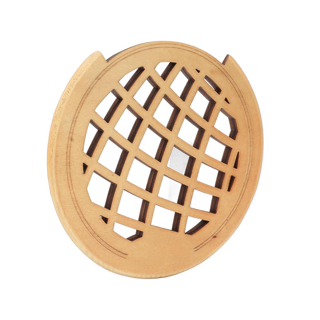 Guitar Sound Hole Cover Hollow Design Wooden Soundhole Protector Cover for 41in Acoustic Guitars Light Wood Color
