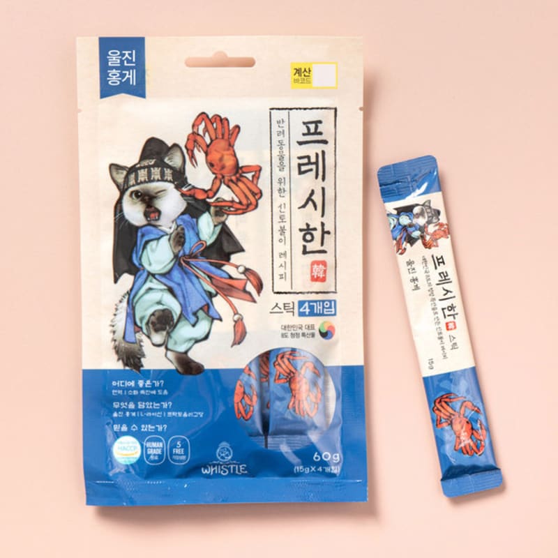 

[Pet] Whistle Fresh Sticks 4-Pack Uljin Red Crab