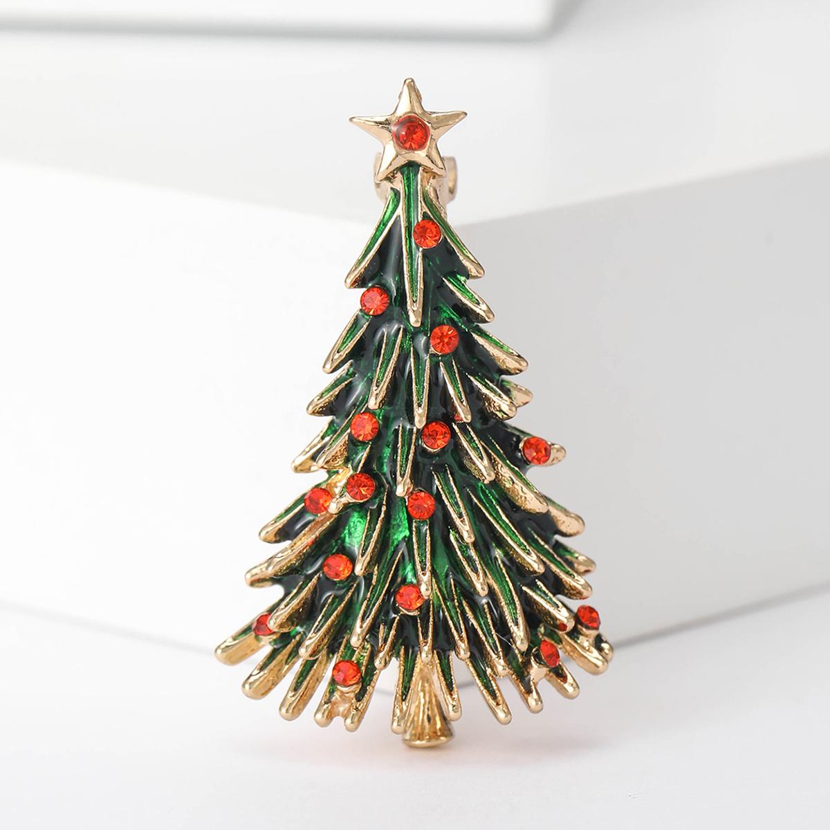 

Рождественские броши-елки со стразами для женщин, унисекс, эмалевые ботанические булавки, украшение для мероприятия, вечеринки, аксессуары для одежды