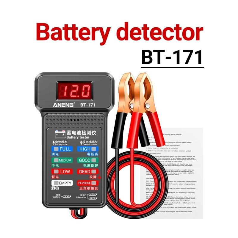 New 12V 24V Car Battery Tester Digital Alternator Analyzer Automotive Charging System Checker Portable Truck Car Repair Diagnostic Engine Inspection