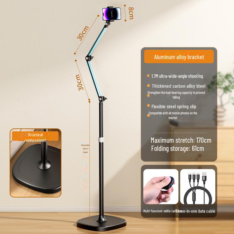 

Напольная стойка для телефона с вращением на 360° для прямых трансляций и съемки сверху