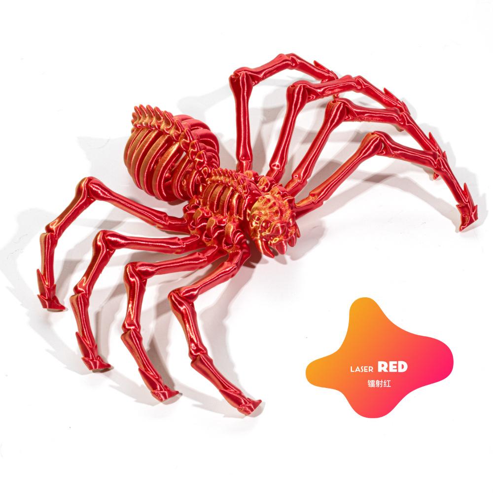 3D Printing Spider Animals Toy Realistic Colorful Spider Figurine Articulated Fidget Toy for Spider Lovers Halloween Home Decor
