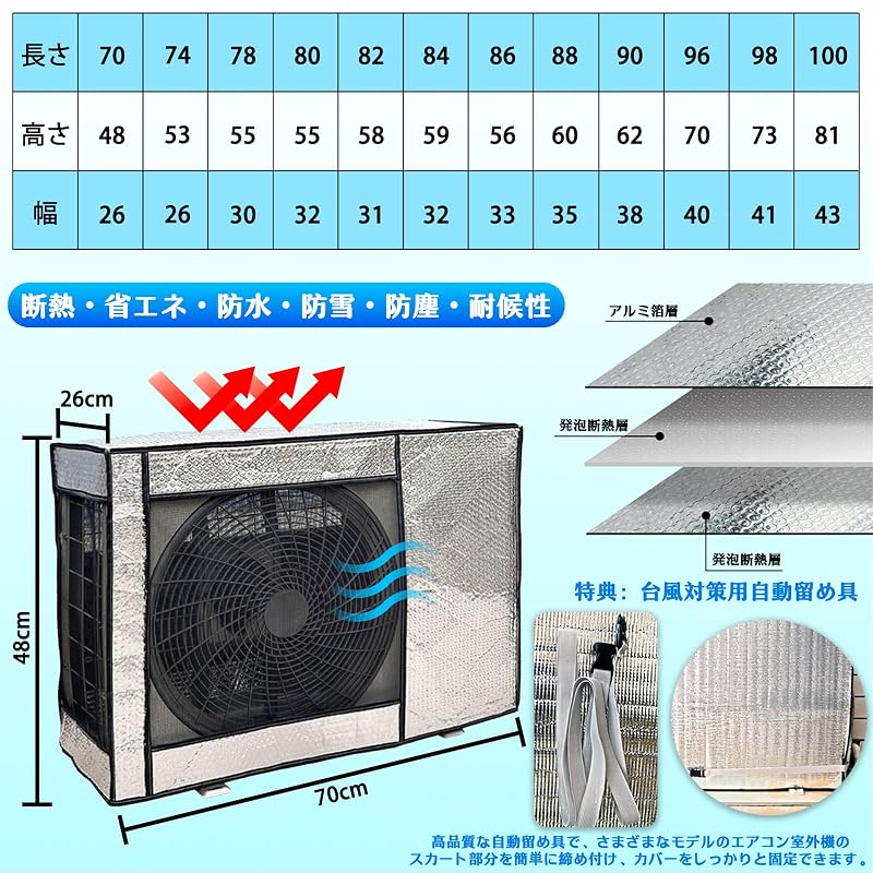 [kontuly] Air Conditioner Outdoor Unit Cover - Energy Saving, Improved Efficiency, Protects Outdoor Unit from Oxidation, Prevents Deterioration,