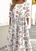 Summer new women's clothing loose fashion high-end V-neck print dress