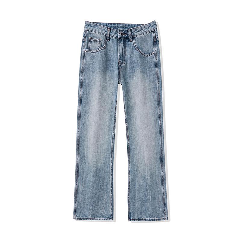 

Mu Qiu Menswear | New Spring/Summer American Micro-Flare Clean Fit Distressed Jeans for Men 32