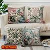 2D Floral Embroidered Pattern Decorative Pillow Covers Pattern Cushion Cover Suitable For Sofa Bedroom Car Pillow Cover