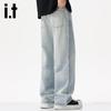 izzue it Men's Relaxed Straight Leg Jeans